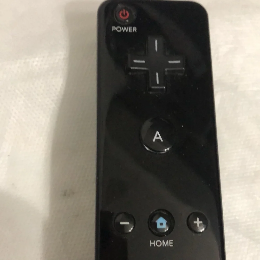 Nintendo Black Wii Remote with Wrist Strap